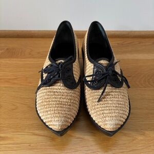 Robert Clergerie Woven Straw Shoes